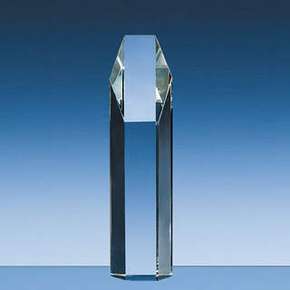 25.5cm Optical Crystal Hexagon Award